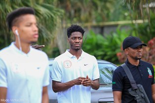 (Photo) Ola Aina, Victor Moses, 23 Other Players Participate In Super Eagles Matchday Team Walk